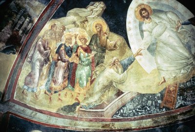 Anastasis in the Parecclesian apse vault by Byzantine